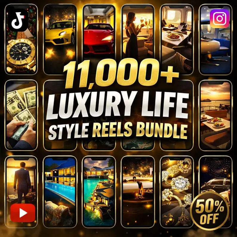Luxury Lifestyle Reels Bundle – Social Media Content