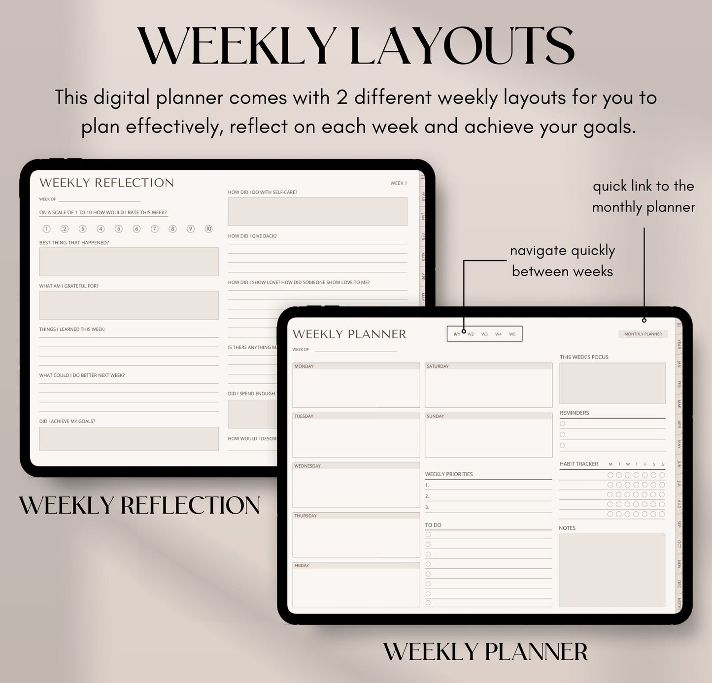 Digital Planner Undated GoodNotes Pro