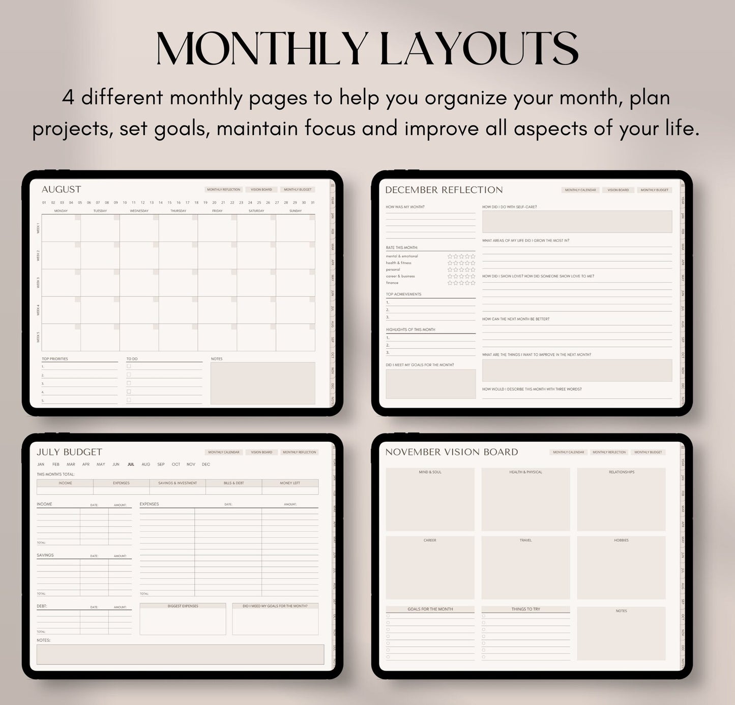 Digital Planner Undated GoodNotes Pro