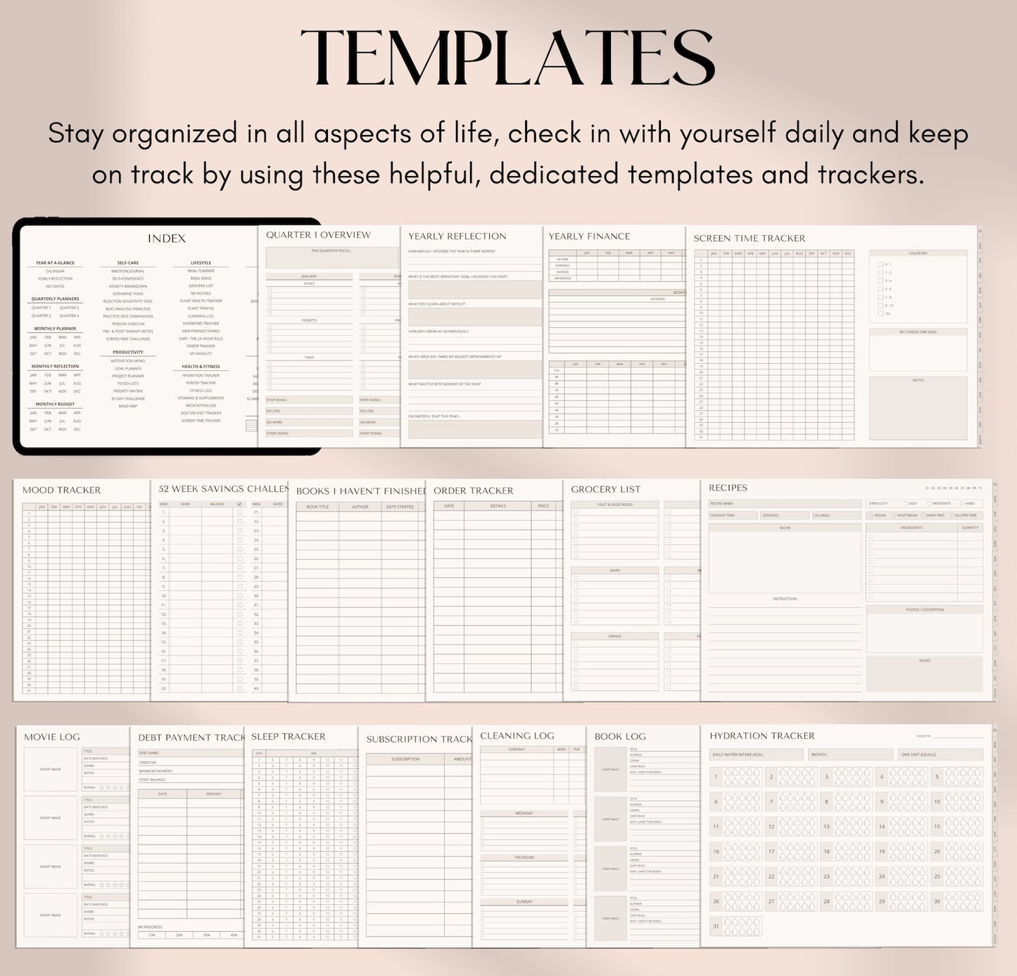 ADHD Digital Planner Undated
