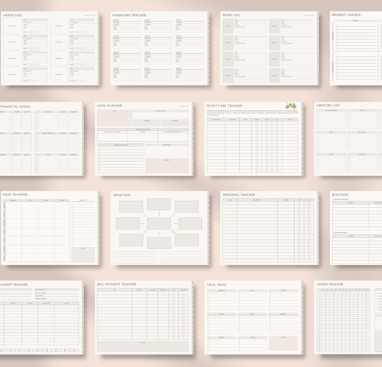 ADHD Digital Planner Undated
