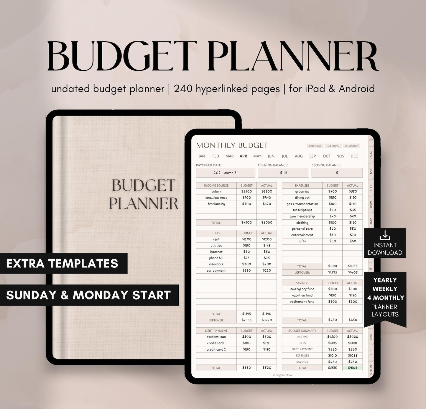 Digital Financial Budget Planner