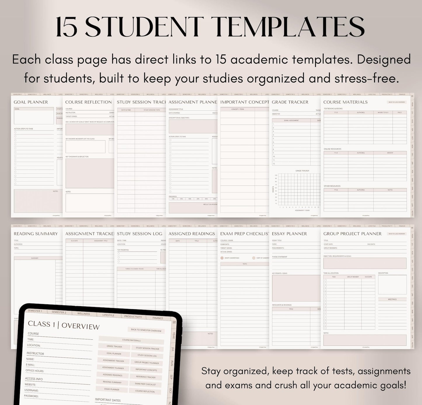 Student Digital Academic Planner