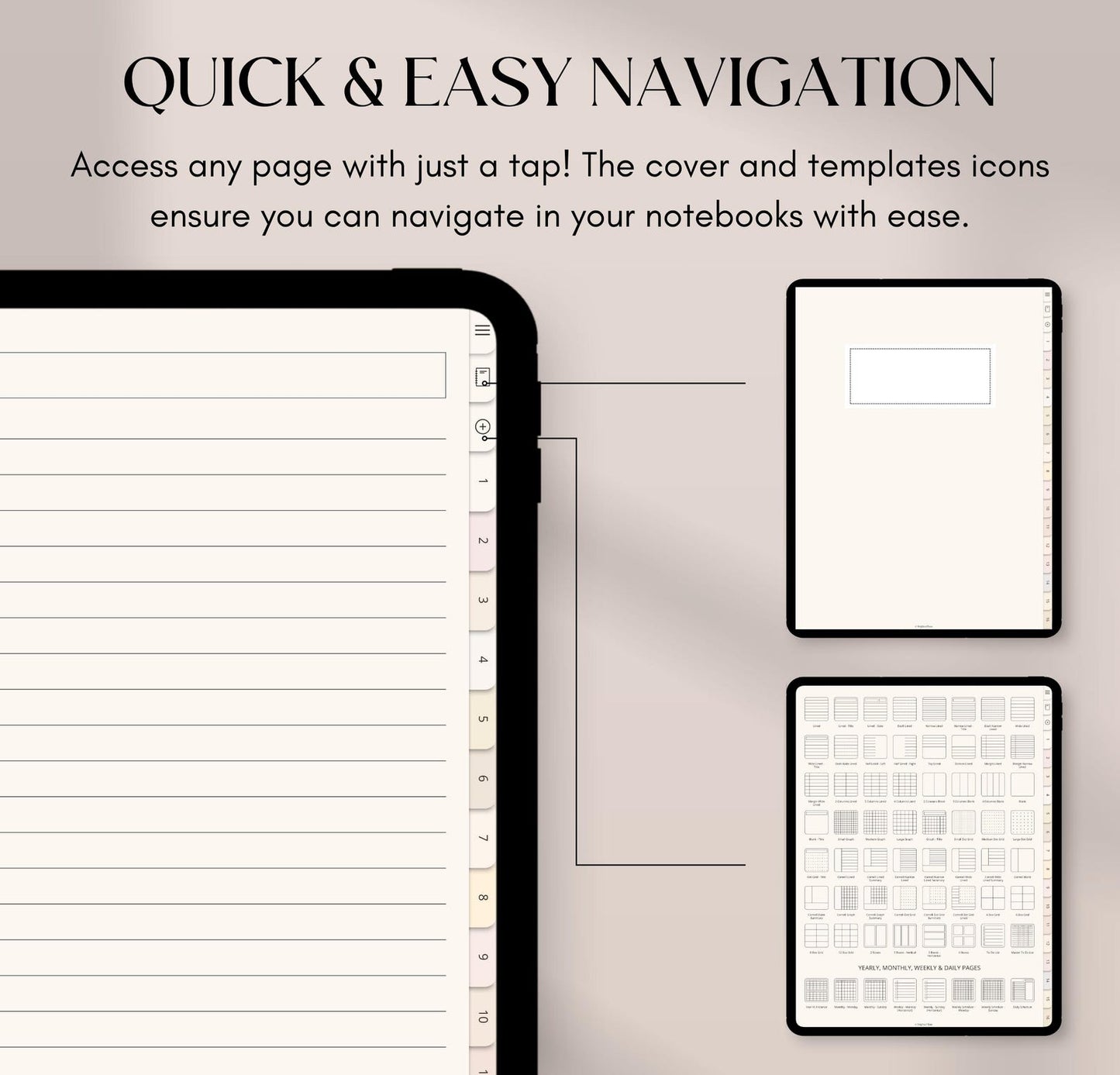 Digital Notebook with Tabs for GoodNotes