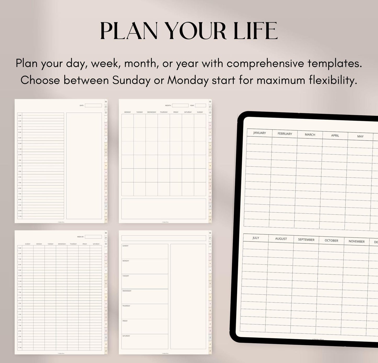 Digital Notebook with Tabs for GoodNotes