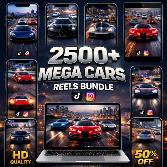 2500 Luxury Cars Reels Bundle