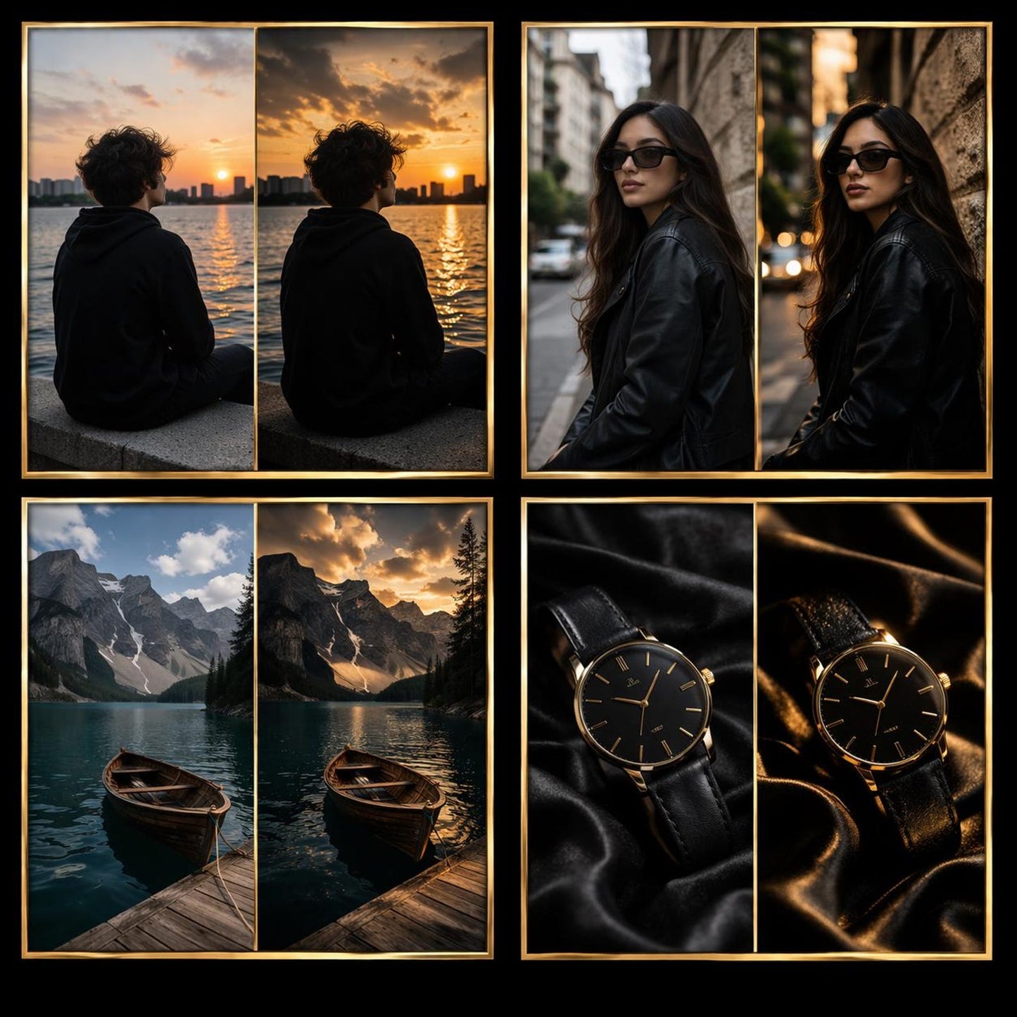 20 Gold Black Lightroom Presets