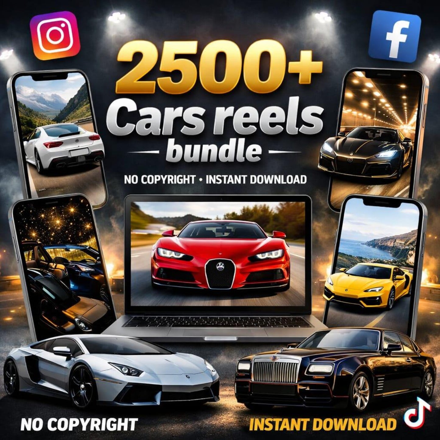 2500 Luxury Cars Reels Bundle
