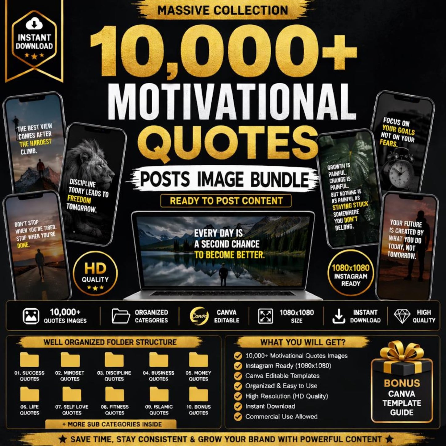 10000 Motivational Quotes Bundle