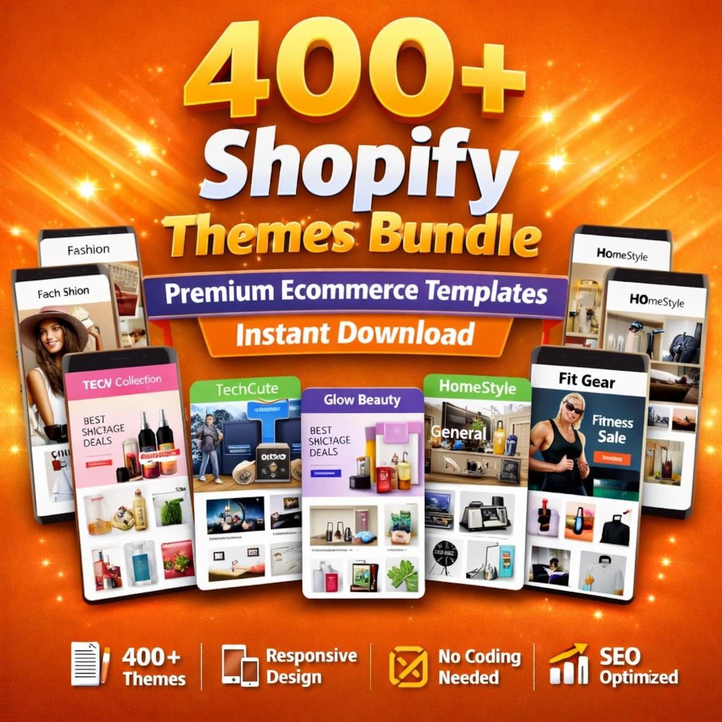 400 Shopify Themes Bundle