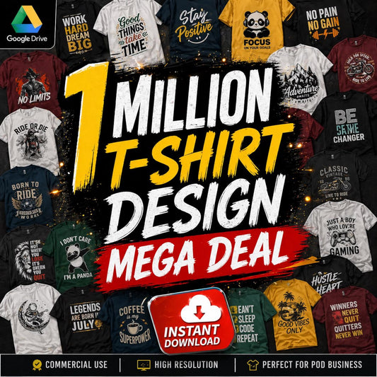 1 Million T-Shirt Designs Bundle Mega