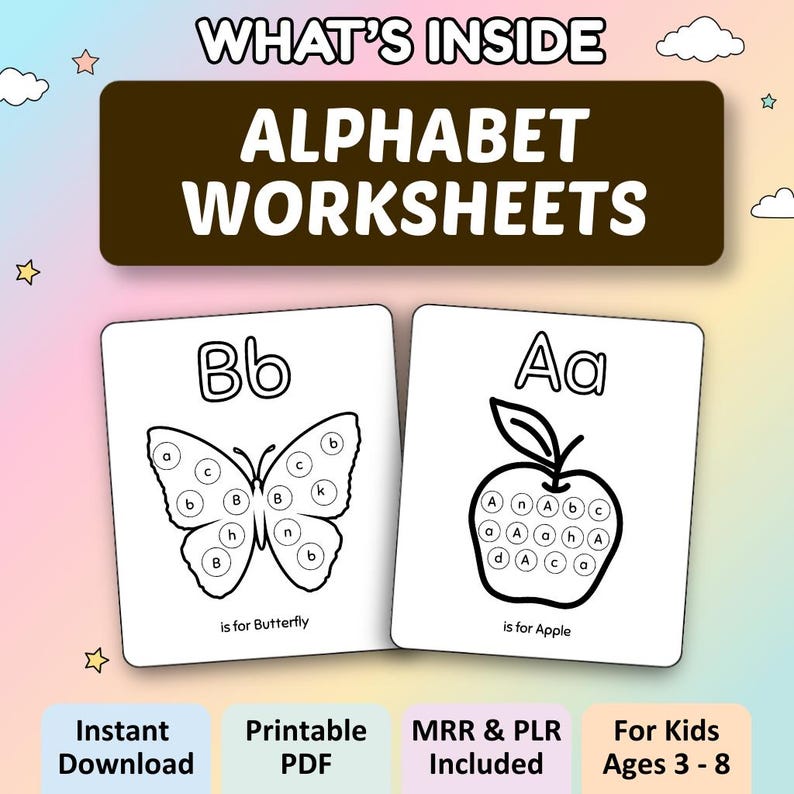 Kids Learning Activities Bundle | 33,500+ Educational Kids Resources Coloring Books, Worksheets (PLR, MRR)