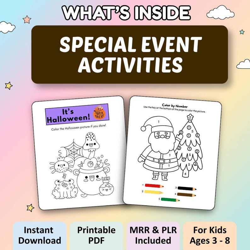 Kids Learning Activities Bundle | 33,500+ Educational Kids Resources Coloring Books, Worksheets (PLR, MRR)