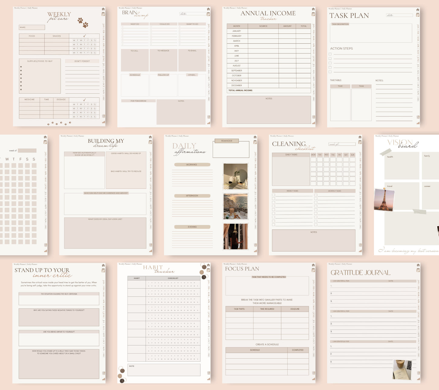 ADHD Digital Planner – Undated Daily Planner