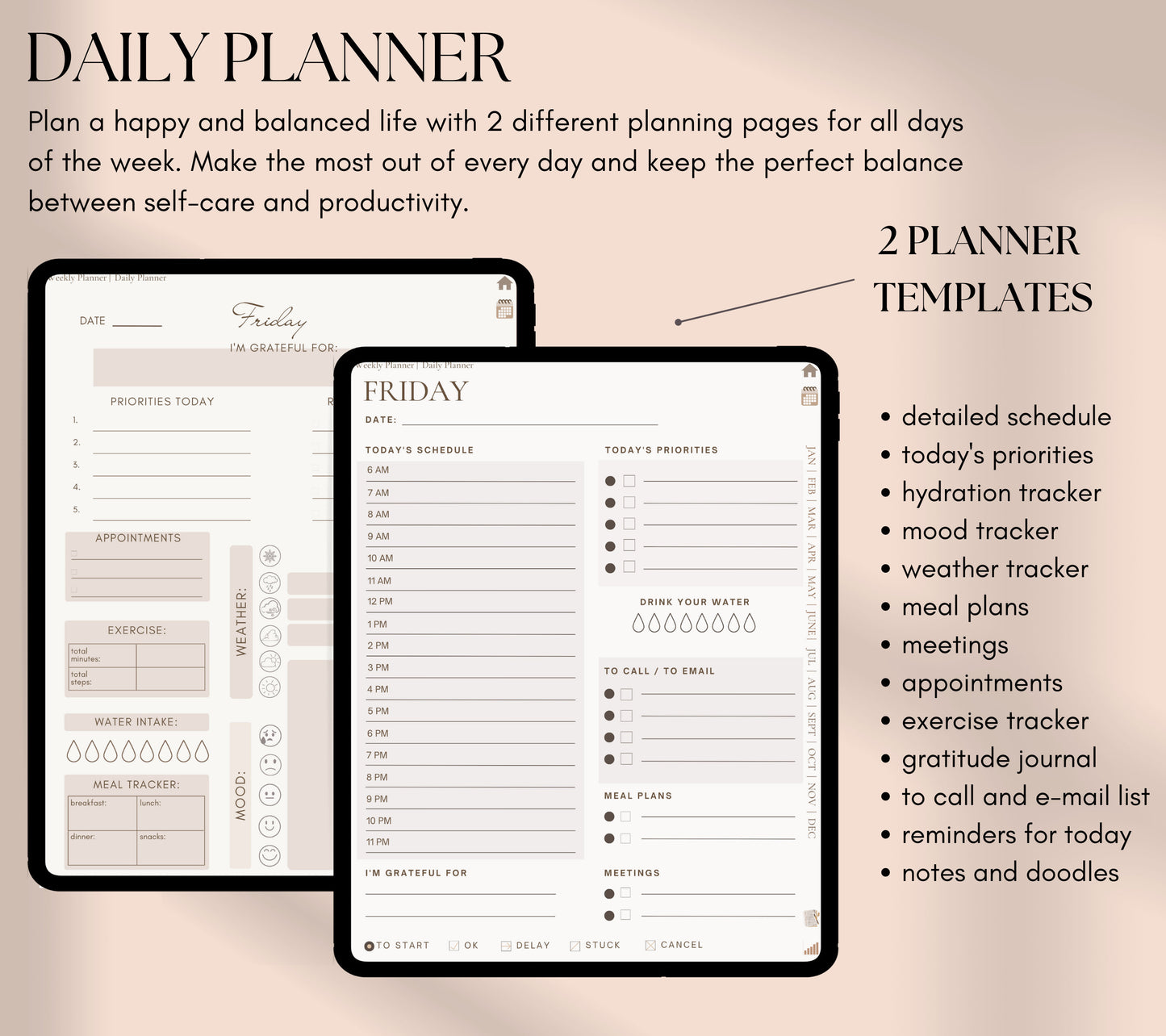 ADHD Digital Planner – Undated Daily Planner