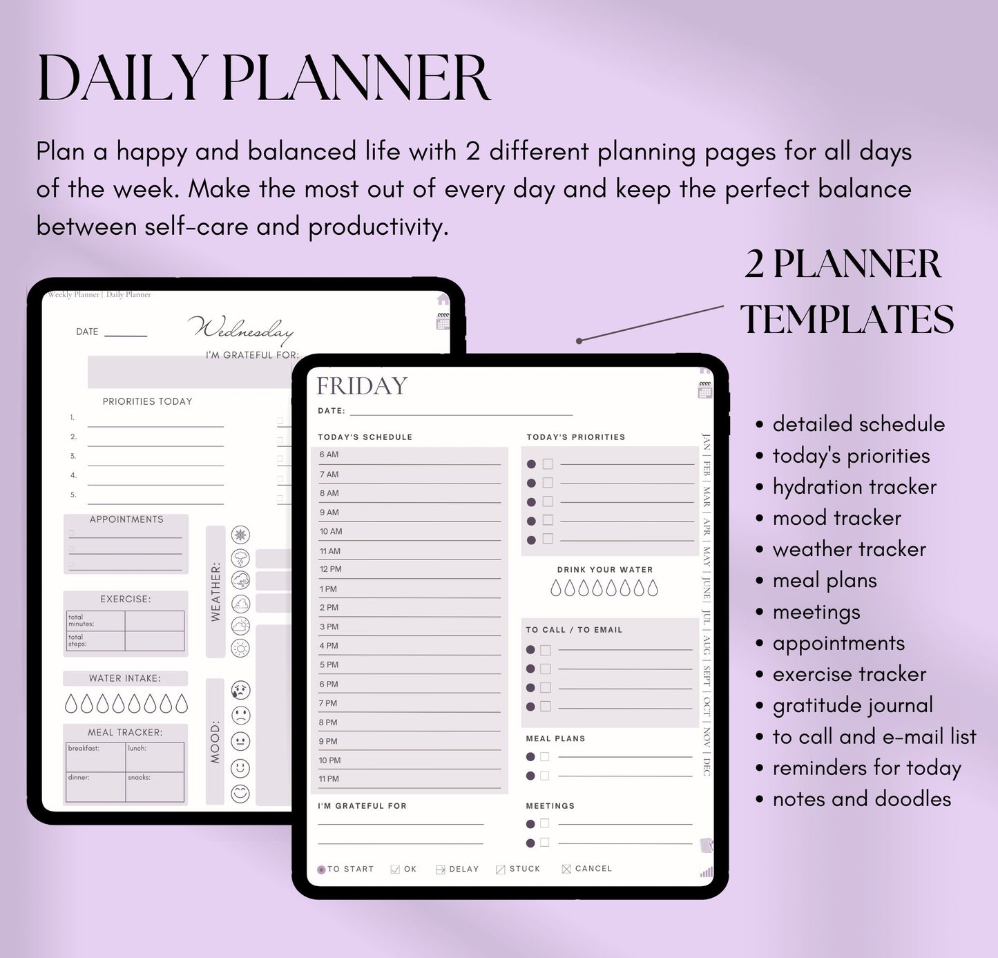 ADHD Digital Planner Undated