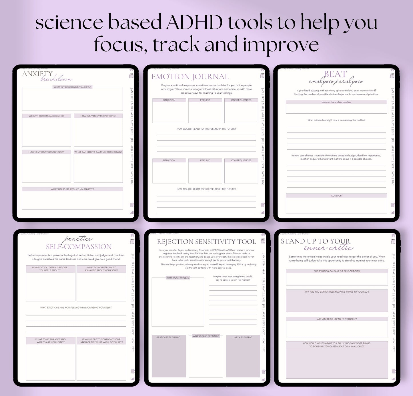 ADHD Digital Planner Undated
