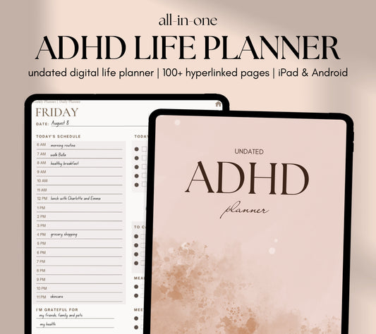 ADHD Digital Planner – Undated Daily Planner