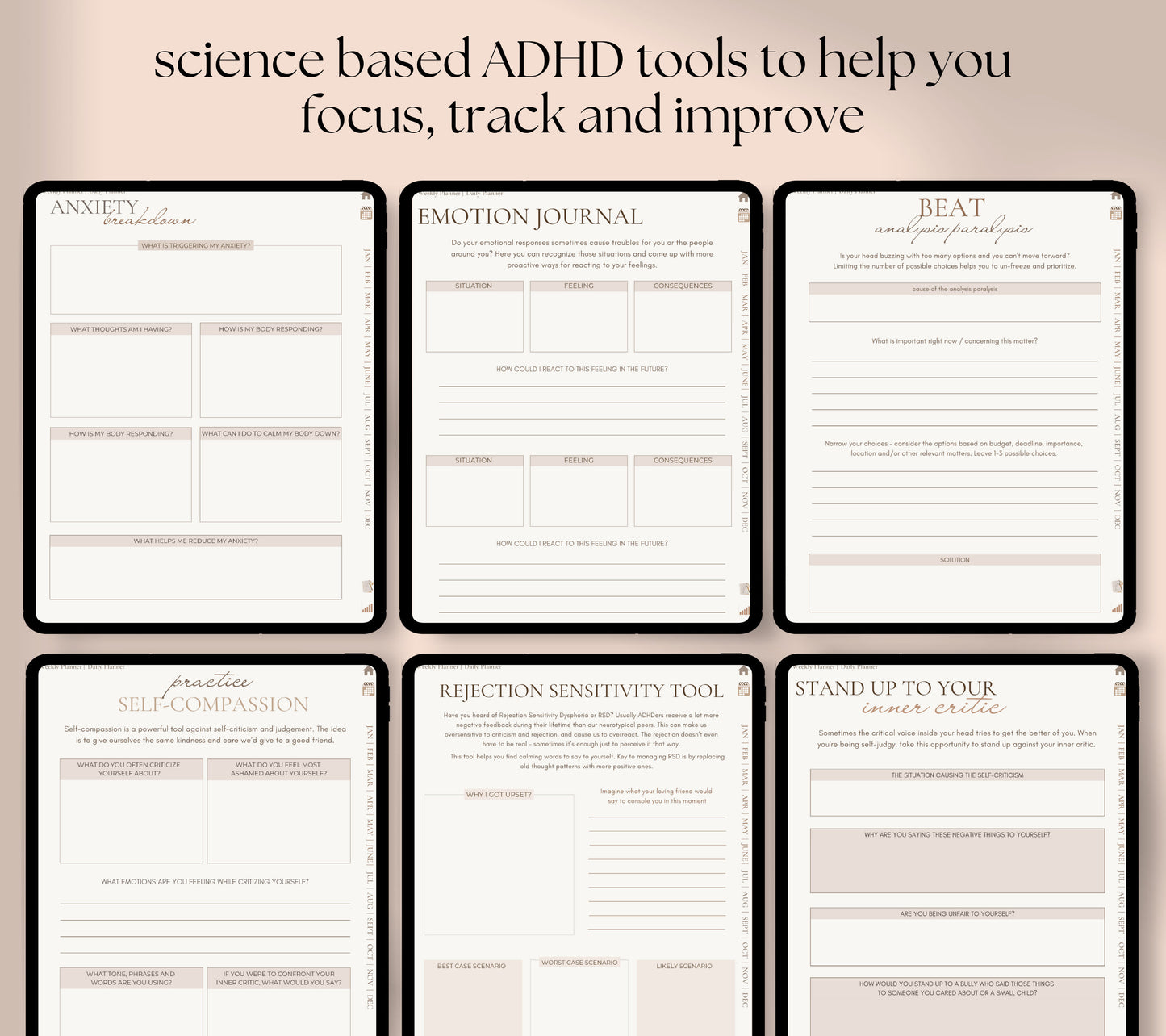 ADHD Digital Planner – Undated Daily Planner