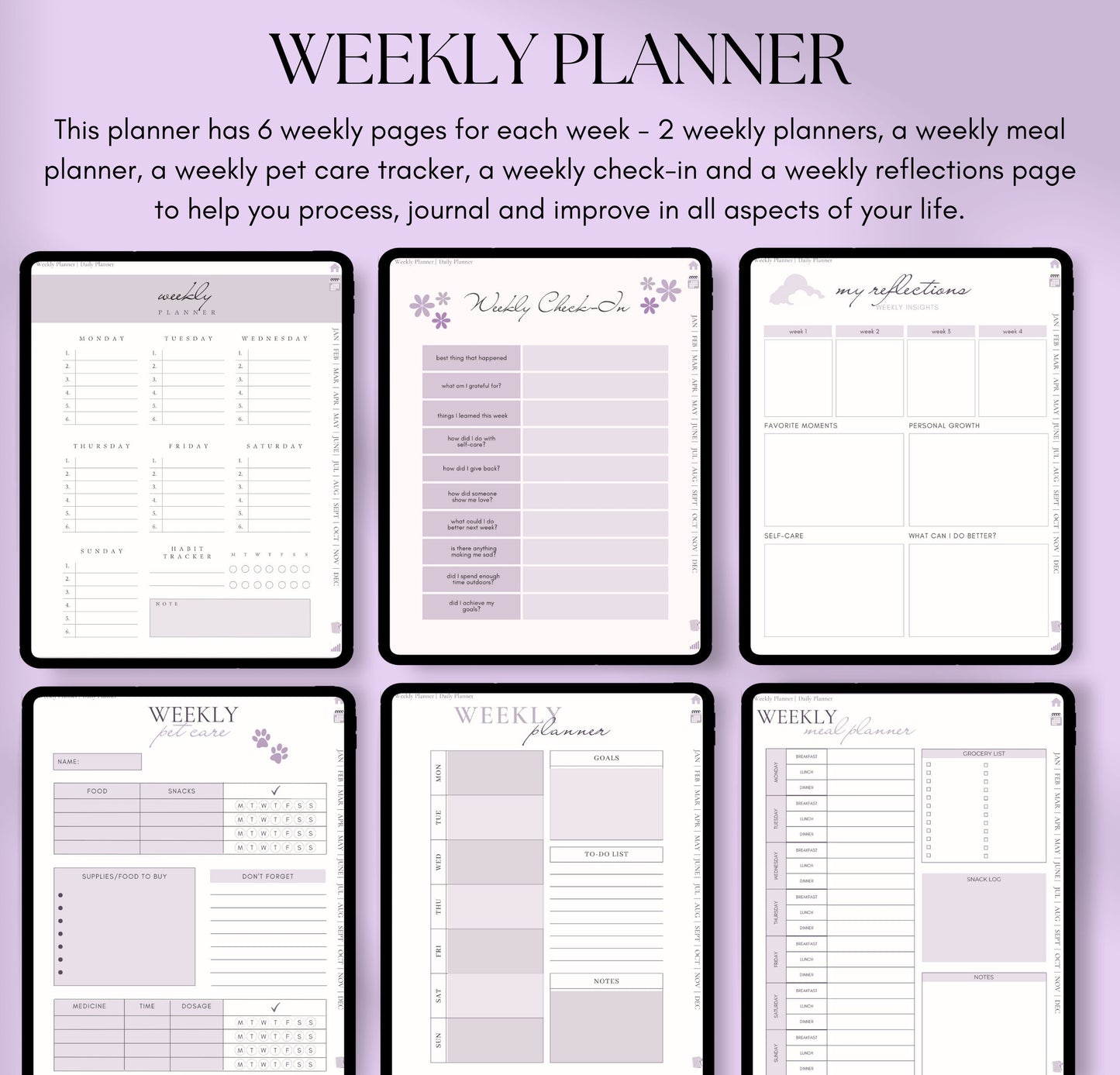 ADHD Digital Planner Undated