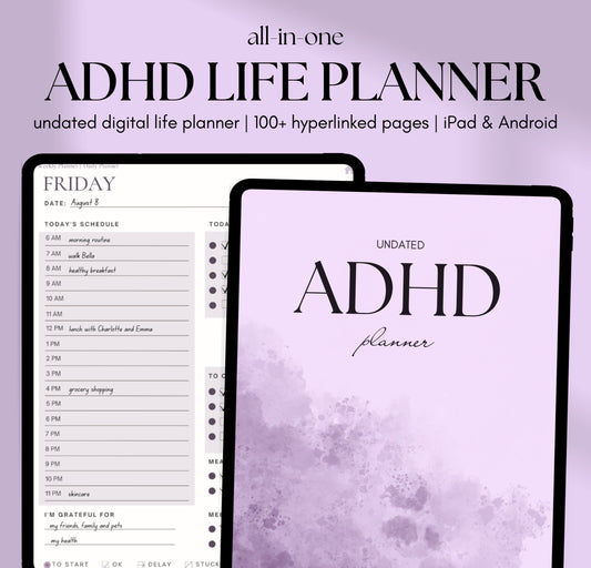 ADHD Digital Planner Undated