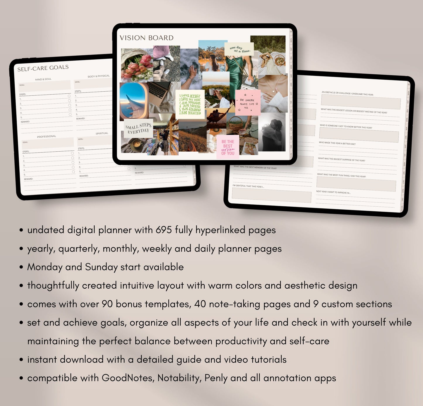 Digital Planner Undated GoodNotes Pro