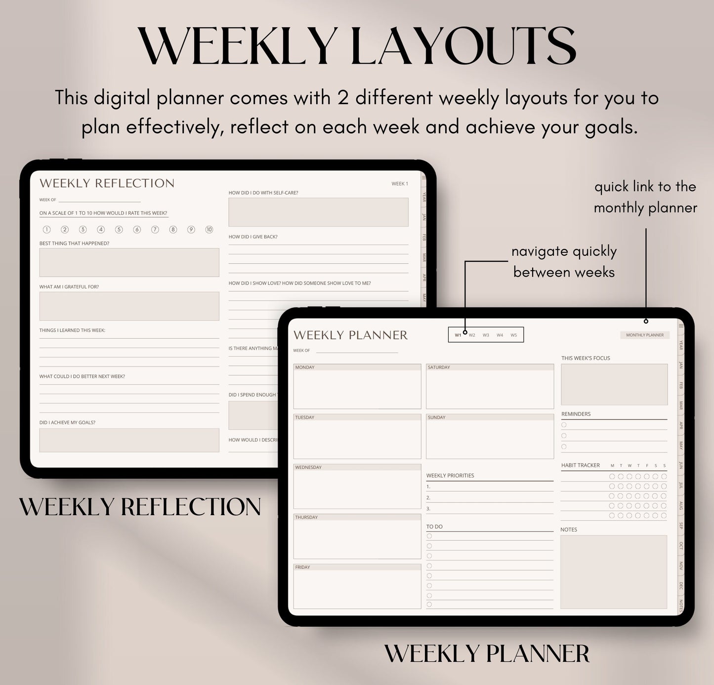 Digital Planner Undated GoodNotes Pro