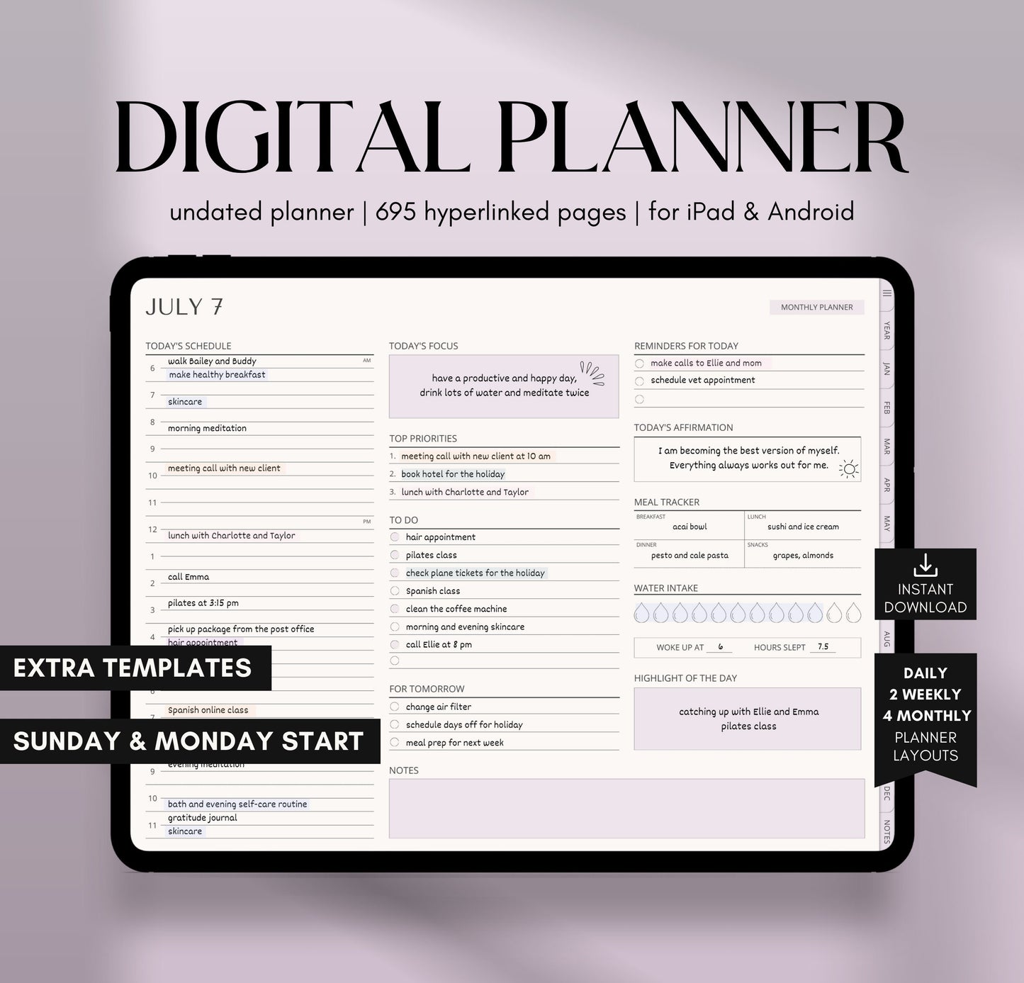 Digital Planner Undated GoodNotes