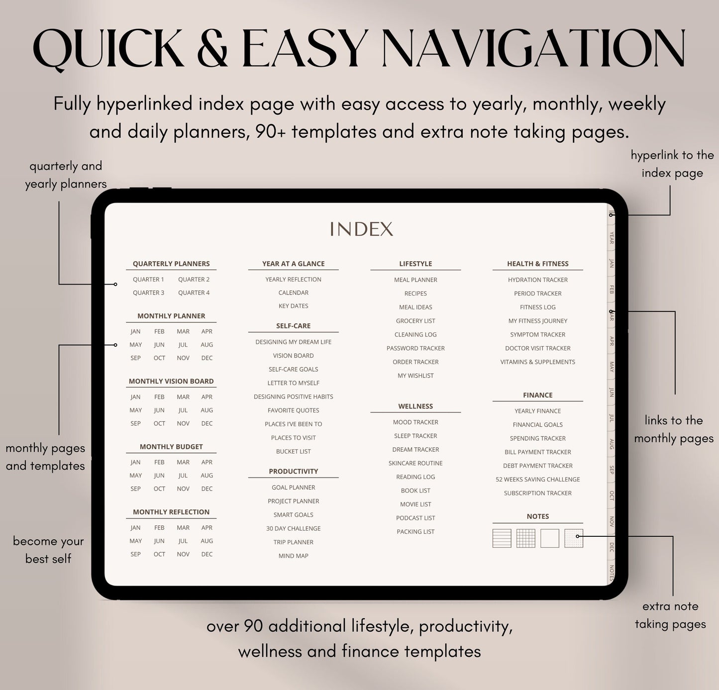 Digital Planner Undated GoodNotes Pro