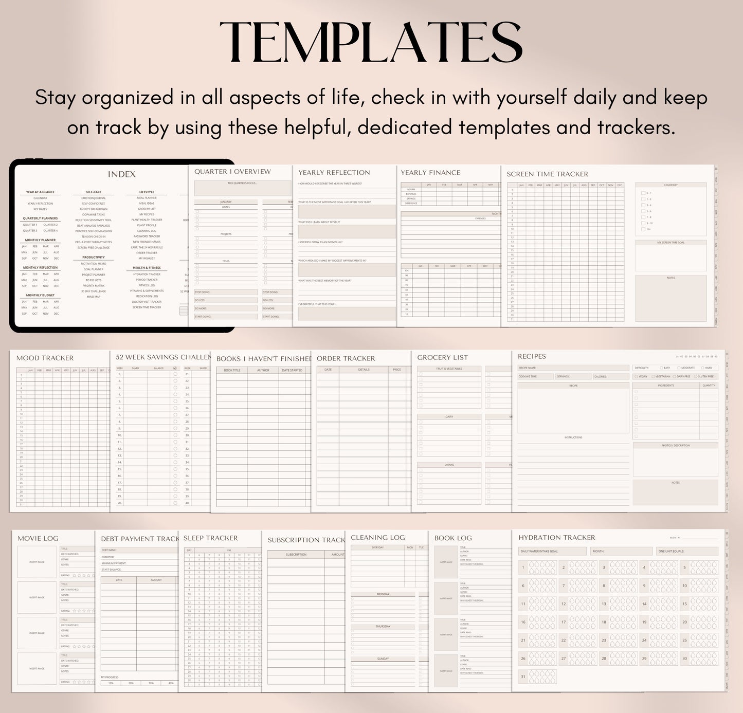 ADHD Digital Planner Undated