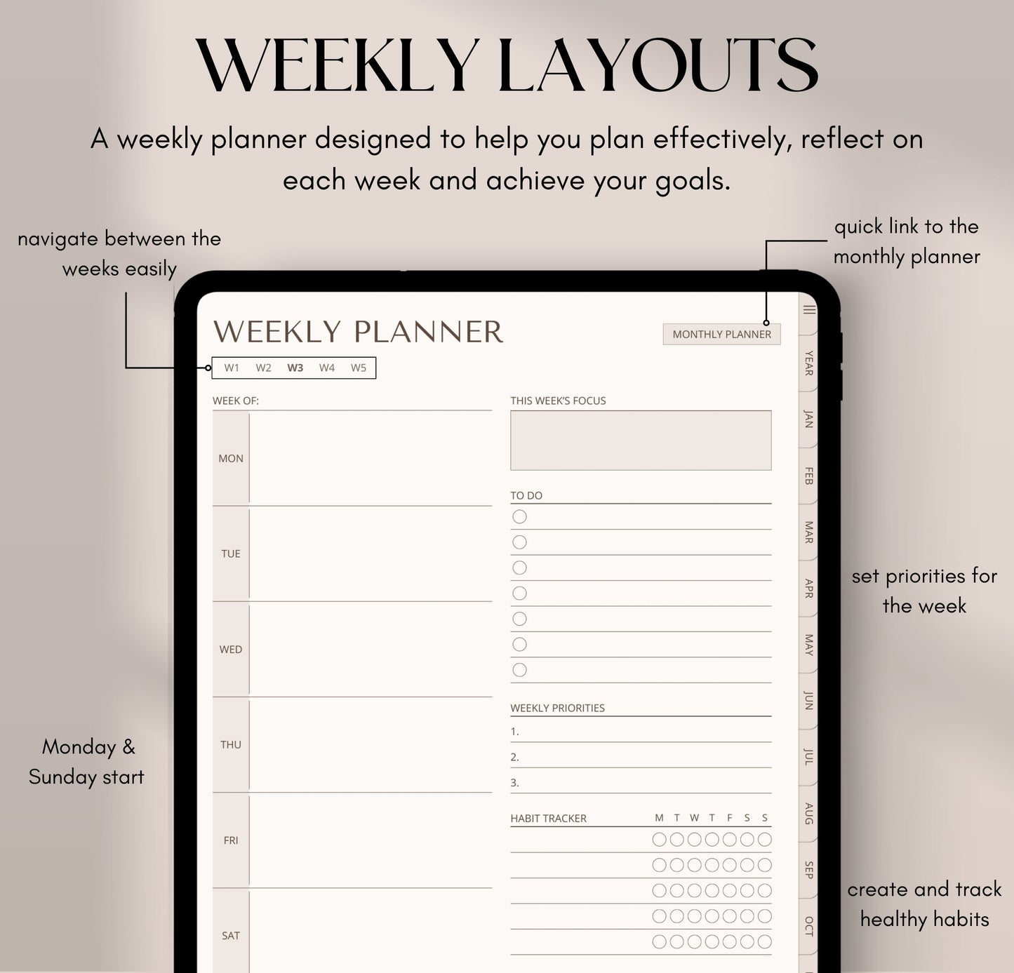 Digital Planner Undated