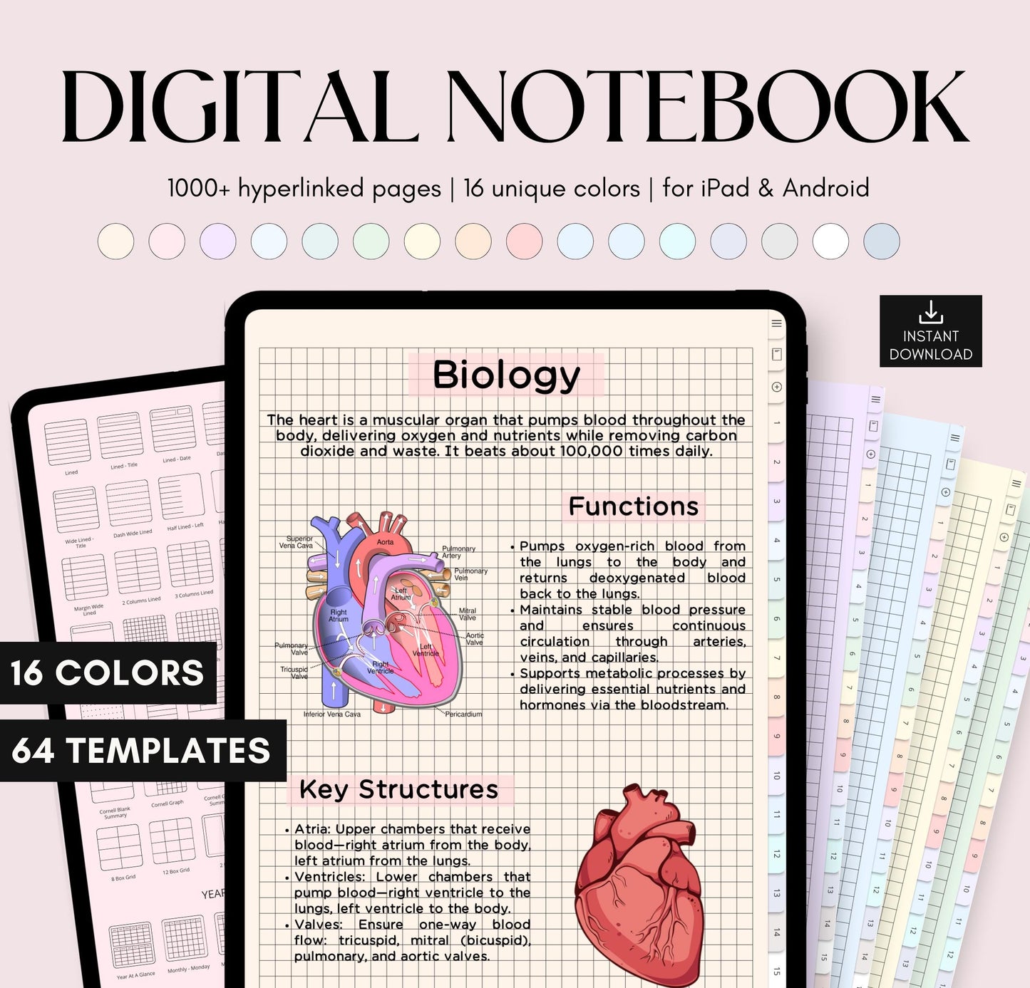 Digital Notebook with Tabs