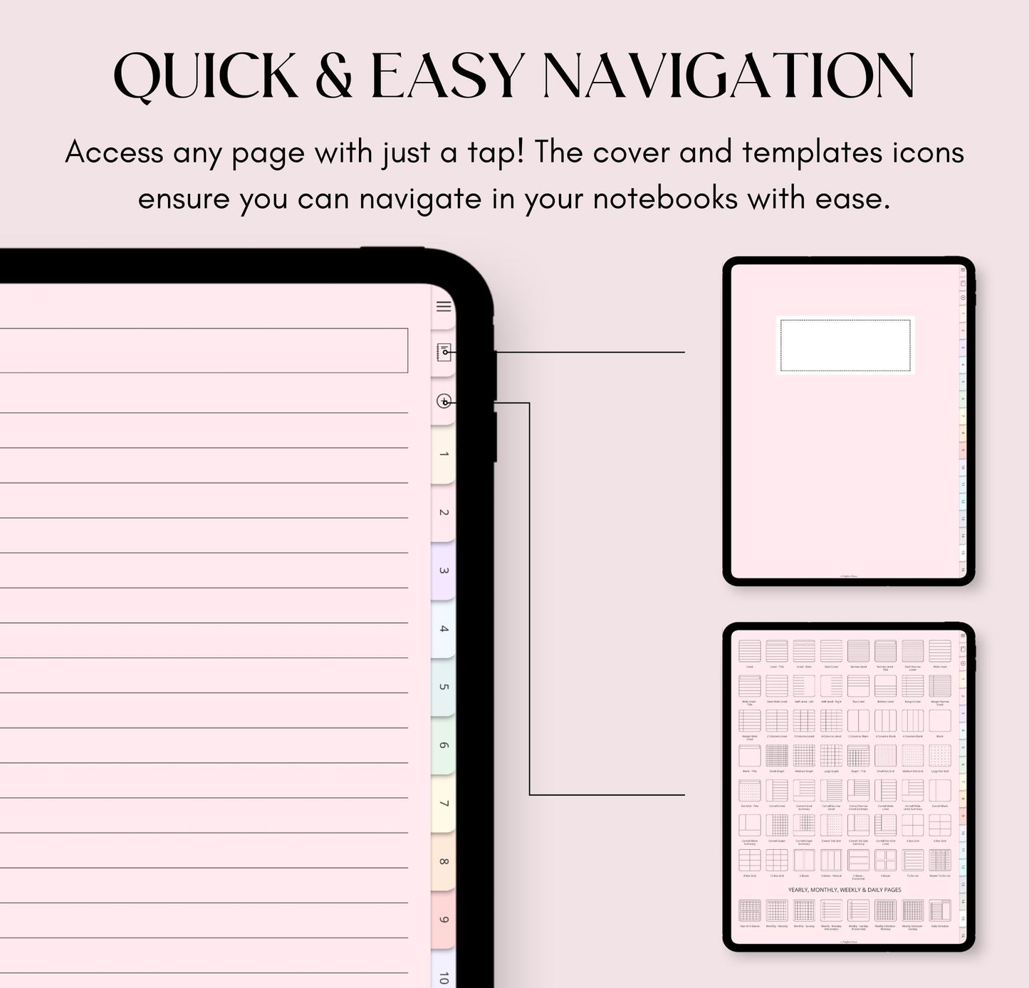 Digital Notebook with Tabs
