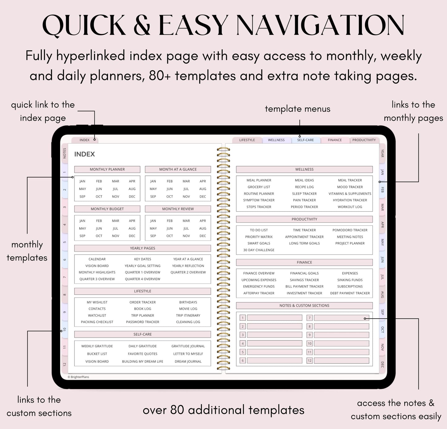 All-in-One Digital Planner Undated