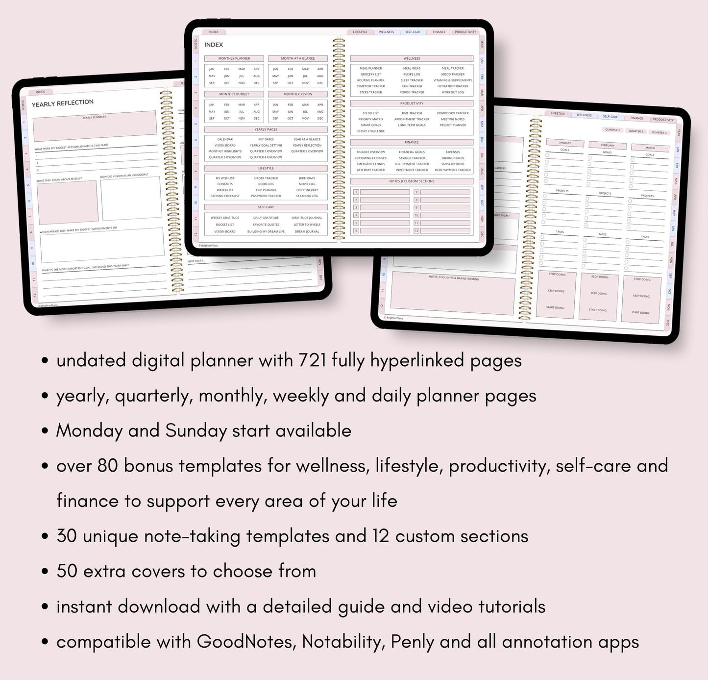 All-in-One Digital Planner Undated