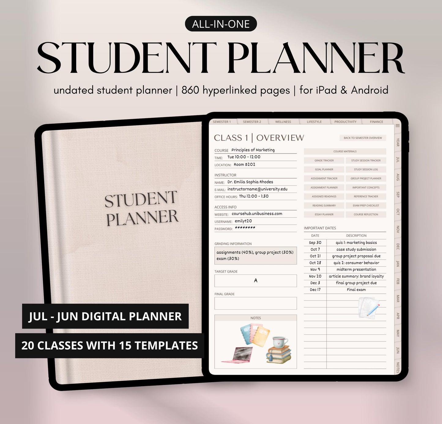 Student Digital Academic Planner