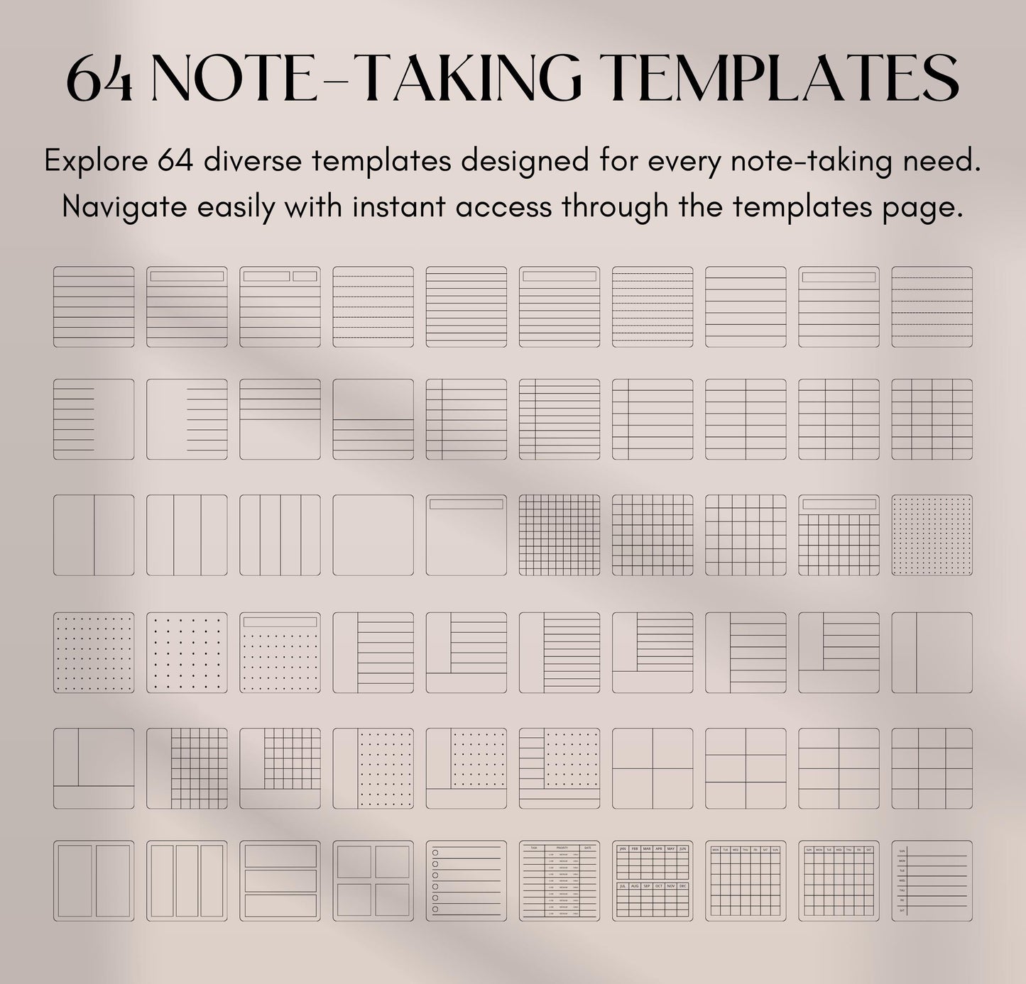 Digital Notebook with Tabs for GoodNotes