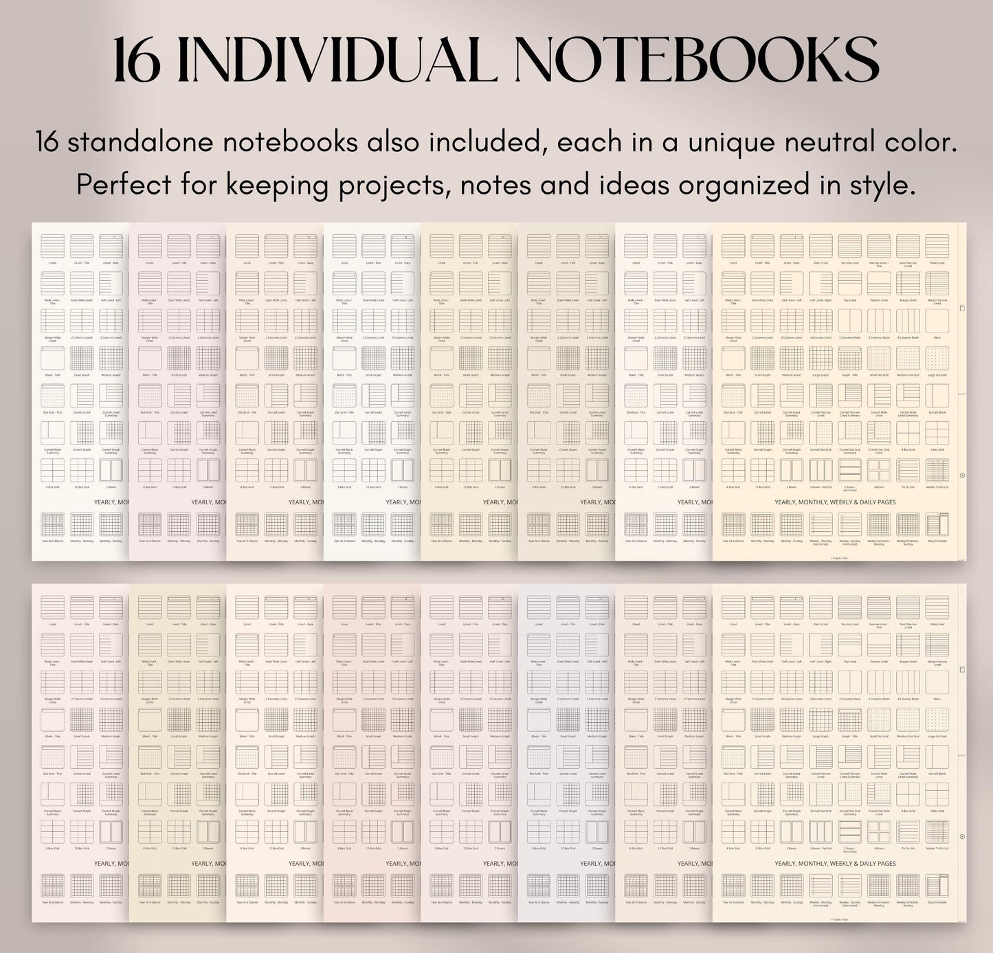 Digital Notebook with Tabs for GoodNotes