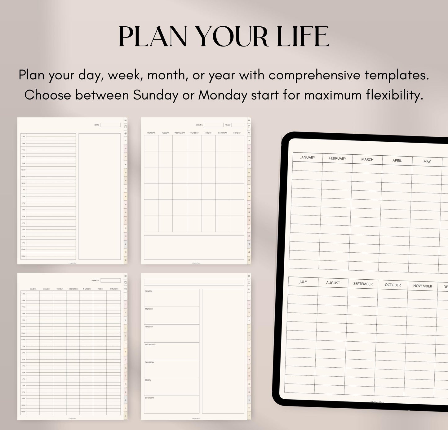 Digital Notebook with Tabs for GoodNotes