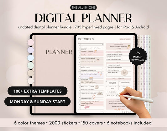 Digital Planner Undated – iPad & Android
