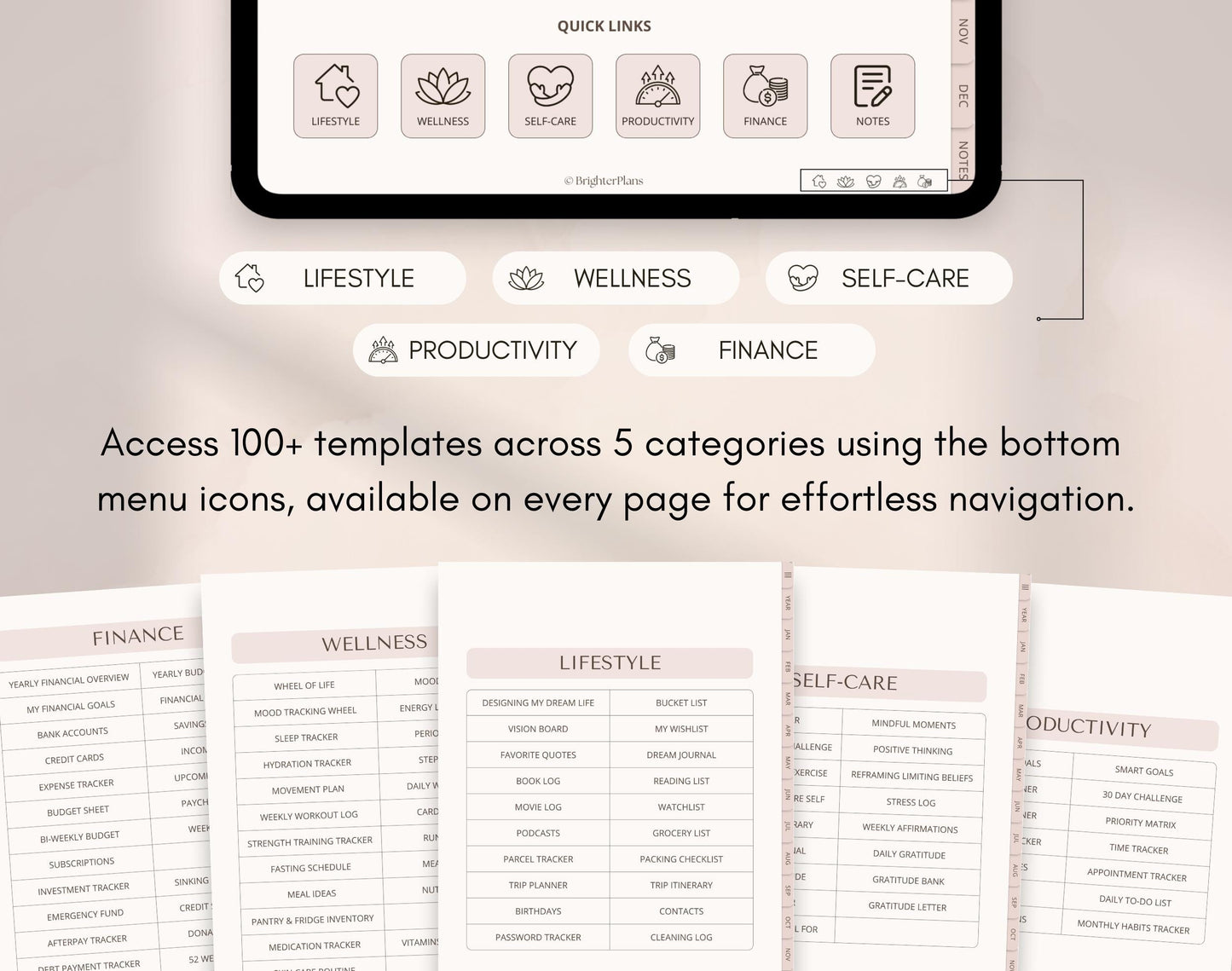 Digital Planner Undated – iPad & Android